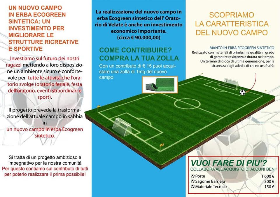 Il nuovo campo da calcio in sintetico